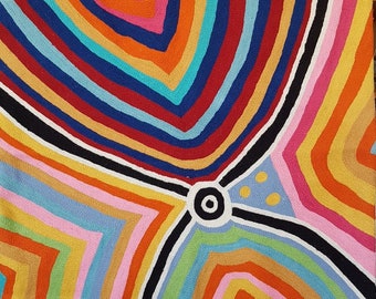 Rug, Wall Hanging, S, Wool, Aboriginal, Chainstitch, Australia, Fair Trade, Liddy Napanangka Walker, Warlukurlangu, Living Room, Home