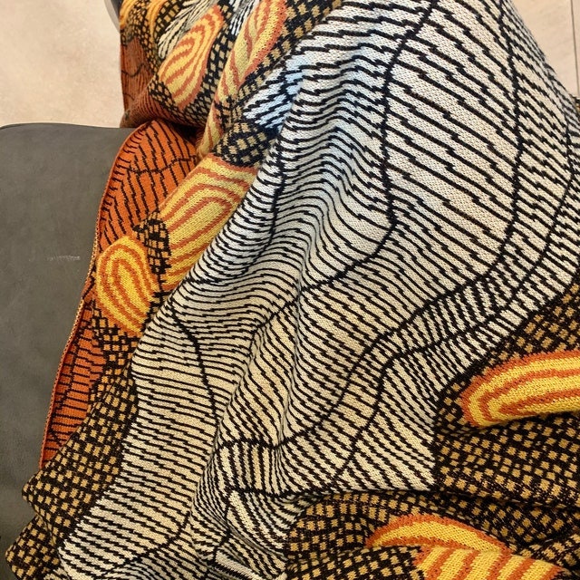 Throw Rug, Aboriginal Design, Knitted, Cotton, Fair Trade, Damien and ...