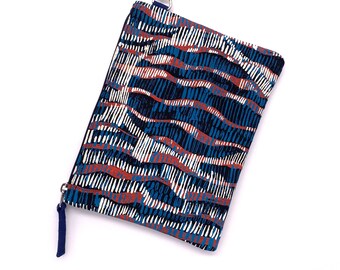 Nelly, Clutch, Handbedrukte stof, Marita Sambono, Goose Eggs, Merrepen Arts, afneembare riem, Portemonnee, Aboriginal Art,