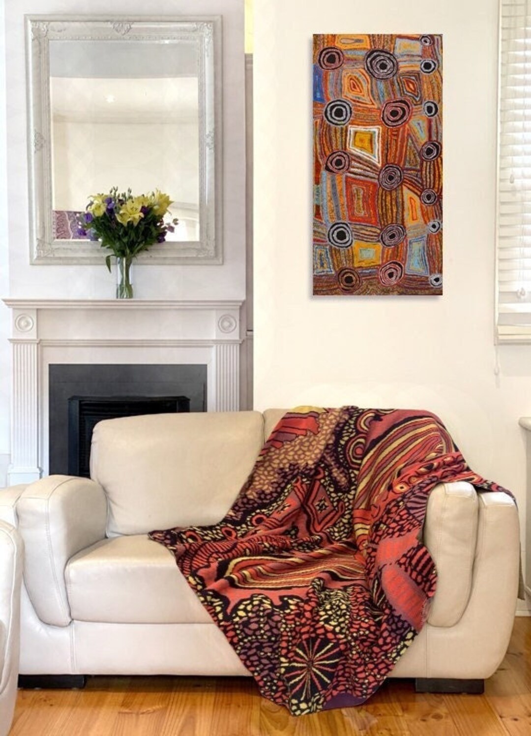 Throw Rug, Aboriginal Design, Knitted, Cotton, Fair Trade, Damien and ...