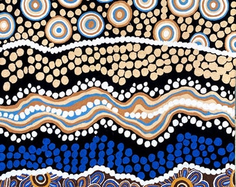 Rug, Wall Hanging, M, Wool, Aboriginal Design, Chainstitch, Australia, Bianca Gardiner-Dodd, NSW, Living Room, Home