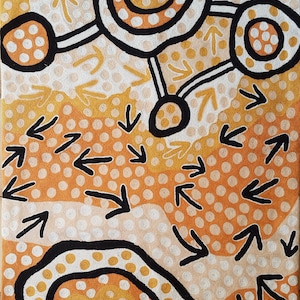 Rug, Wall Hanging, S, Wool, Aboriginal Design, Art, Chainstitch, Australia, Fair Trade, Emu, Pauline Singleton, Warlukurlangu, Art, Living