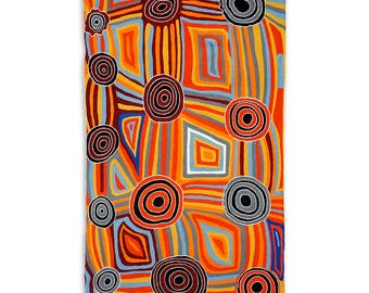 Rug, Wall Hanging, M, Wool, Aboriginal, Chainstitch, Australia, Fair Trade, Mary Napangardi Brown, Body, Warlukurlangu, Living Room, Home