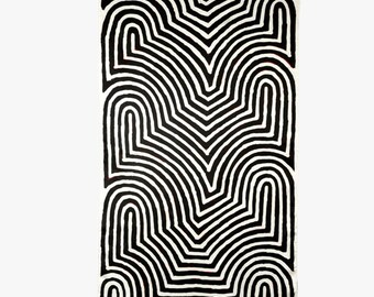 Scarf, Silk, Aboriginal, Art,  Indigenous, Aubrey Tjangala, Papunya Tula, Central Desert, Dot, Australian, Artist, Shawl, Head, Evening