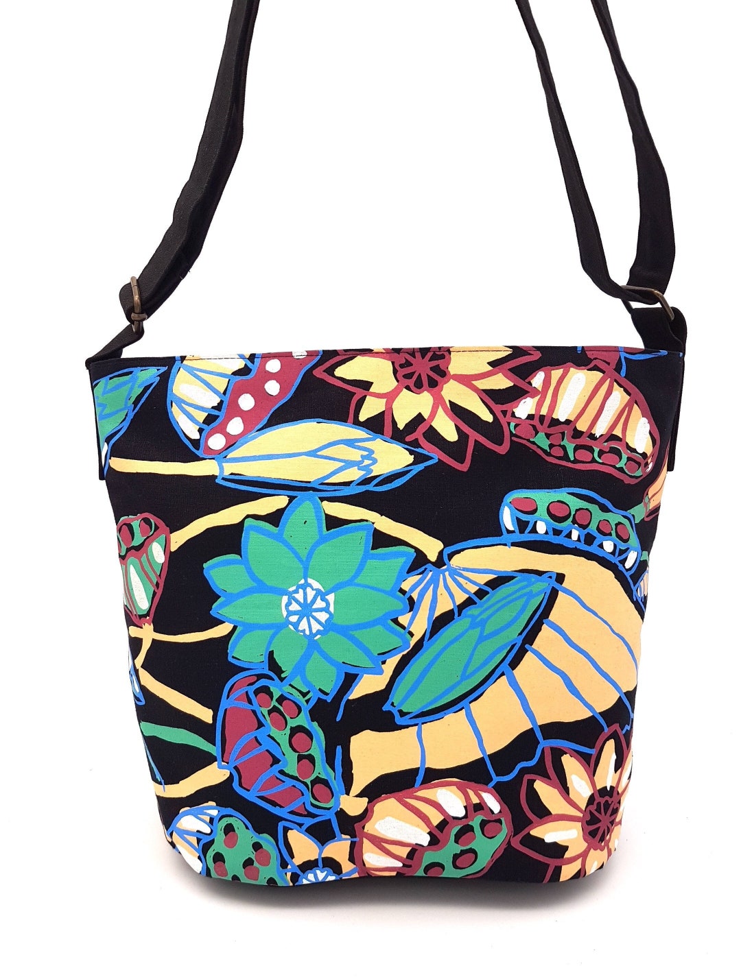 Nancy, Crossbody Bag, Aboriginal Art, Hand Printed, Fabric, Billabong