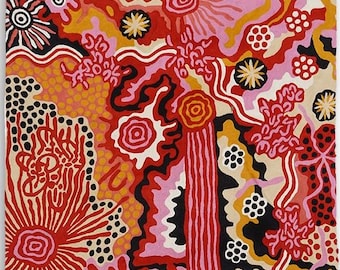 Rug, Wall Hanging, L, Wool, Aboriginal, Chainstitch, Australia, Fair Trade, Damien & Yilpi Marks, Living Room, Art, Home