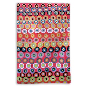 Rug, Wall Hanging, S, Wool, Aboriginal Design, Chainstitch, Kashmir, Australia, Fair Trade, Daisybell Kulyuru, Walka, Living Room, Home