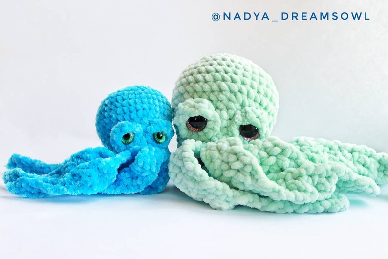 Toys & Games Green octopus plush toy Stuffed octopus Amigurumi aquatic