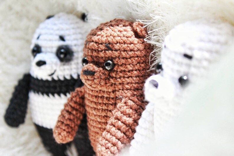 WE BARE BEARS crochet amigurumi pattern Crochet bear | Etsy