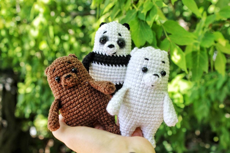 WE BARE BEARS crochet amigurumi pattern Crochet bear Etsy WE BARE BEARS crochet amigurumi pattern Crochet bear Etsy