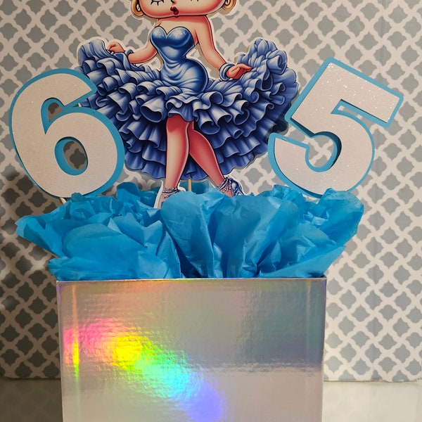 Betty Doll Table Centerpiece box with Name 7x7 box