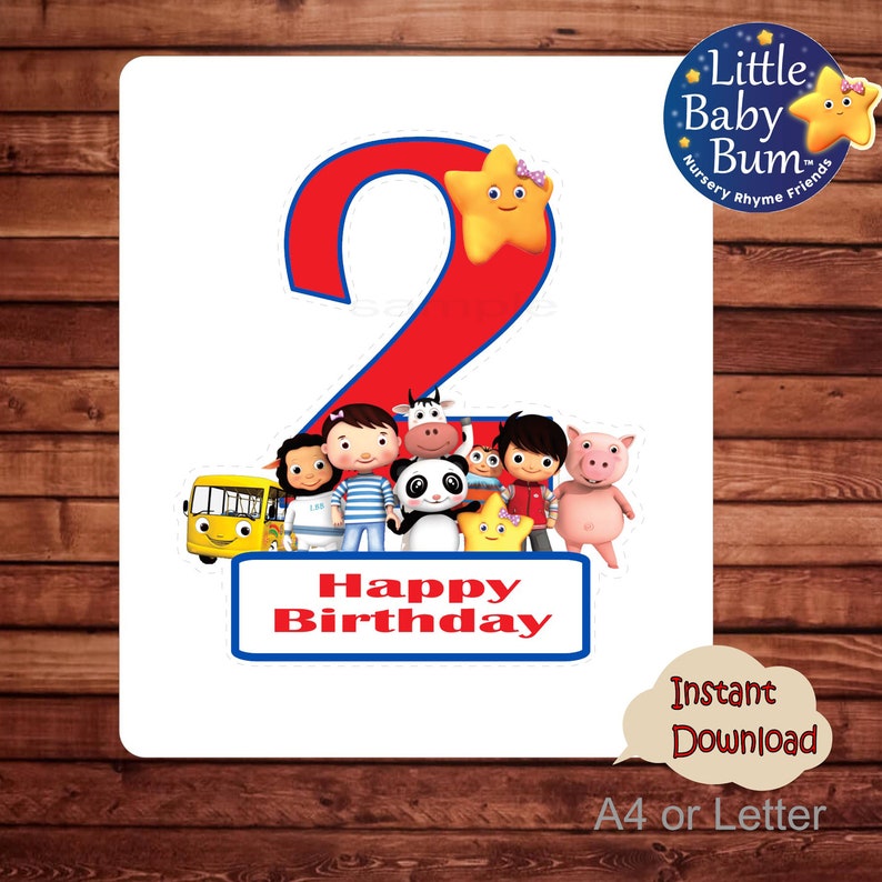 Download Kitchen Decor Kitchen Dining Party Number 2 Digital Instant Download Pdf Printable With Dotted Lines Little Baby Bum Download Centerpiece Cake Topper Party