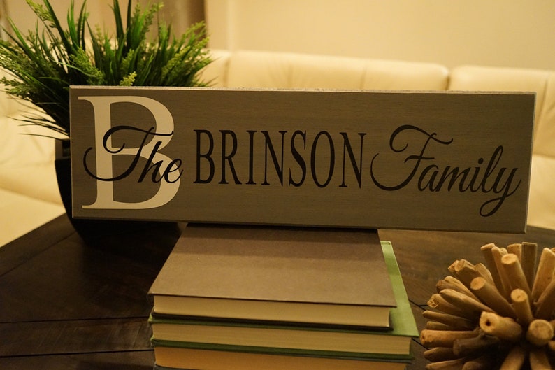 Personalized Family Monogram Sign Customized Hanging Sign Personalized Sign Wall Art 24 Wall Decor Signs Family Display Picture
