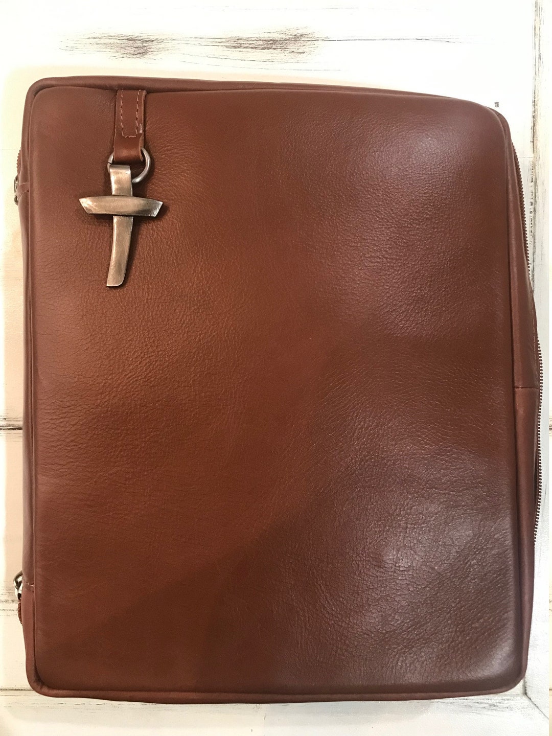 Black and Brown Genuine Leather Bible Cover Three Sizes Available Etsy