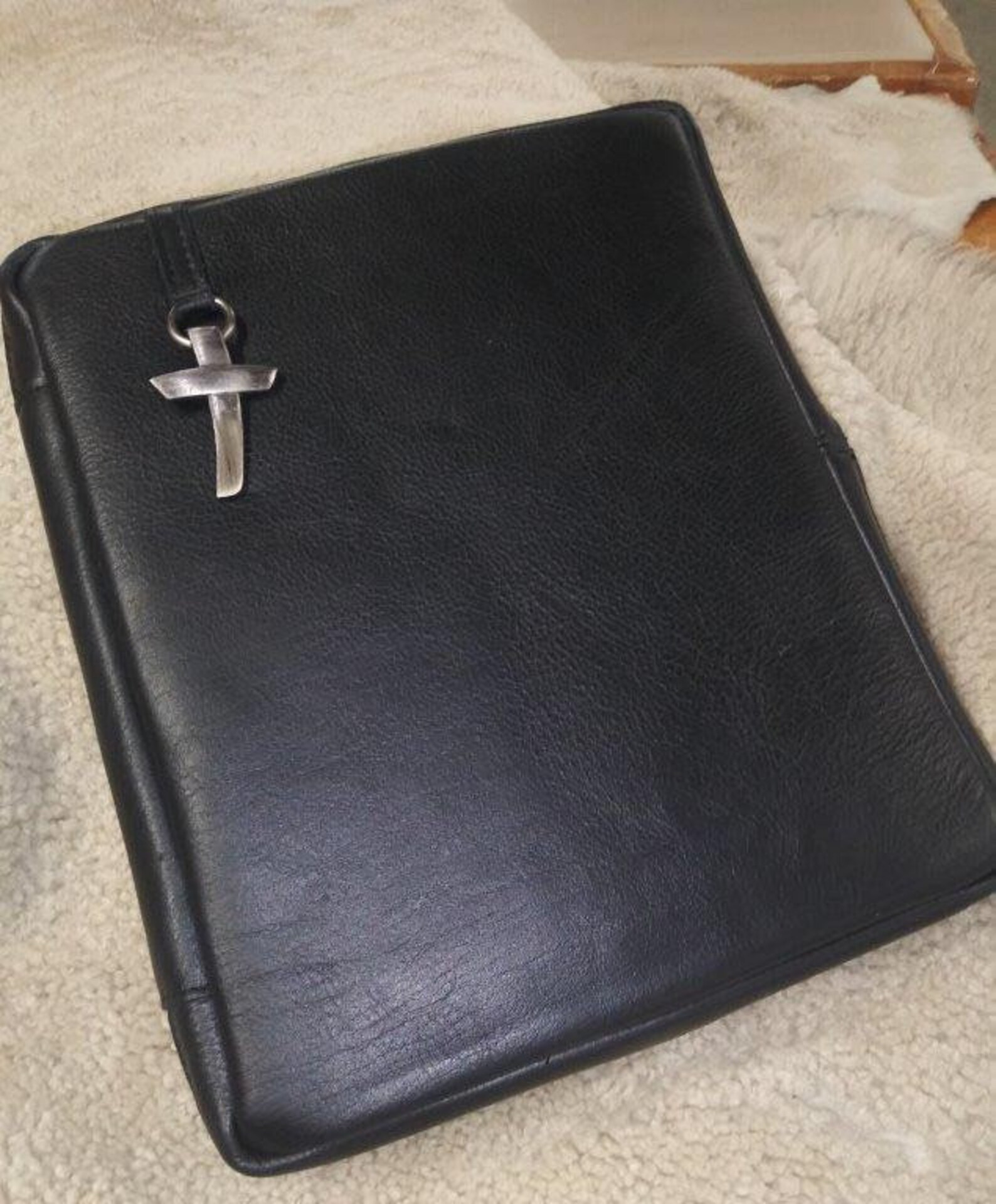 Black and Brown Genuine Leather Bible Cover Three Sizes Etsy