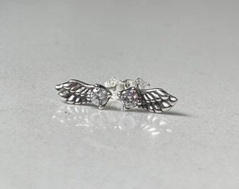 Pandora Silver 925s ALE Angel Wings Stud Earrings Free Gift Box