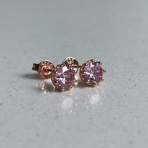 Pandora 925s ALE Rose Sparkling Crown Stud Earrings Free Gift Box
