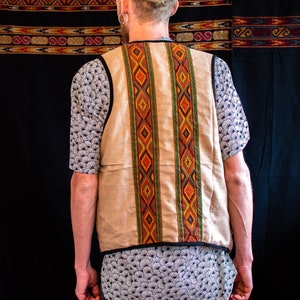 veste pour hommes, gilet ethnique, gilet en coton, gilet de survêtement, gilet tibétain, gilet sans manches, ouitfit d’été