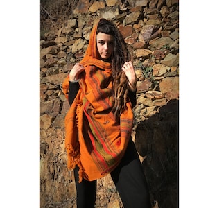 Tribal Shawl - Himalayan Shawl - Ethnic Shawl - Embroidered Shawl - Large Oversized Shawl