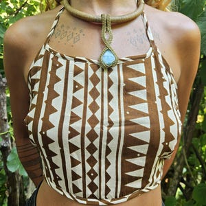 Block print Top • Festival Crop Top • Rayon Crop Top • Yoga Outfit • Tribal Outfit • Hippie top