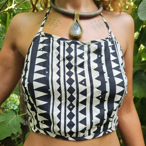 Block print Top • Festival Crop Top • Rayon Crop Top • Yoga Outfit • Tribal Outfit • Hippie top