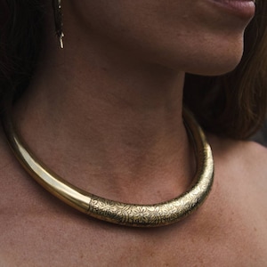 Goddess choker • Brass choker • Wire wrapped jewelry • Ethnic jewelry • Festival outfit
