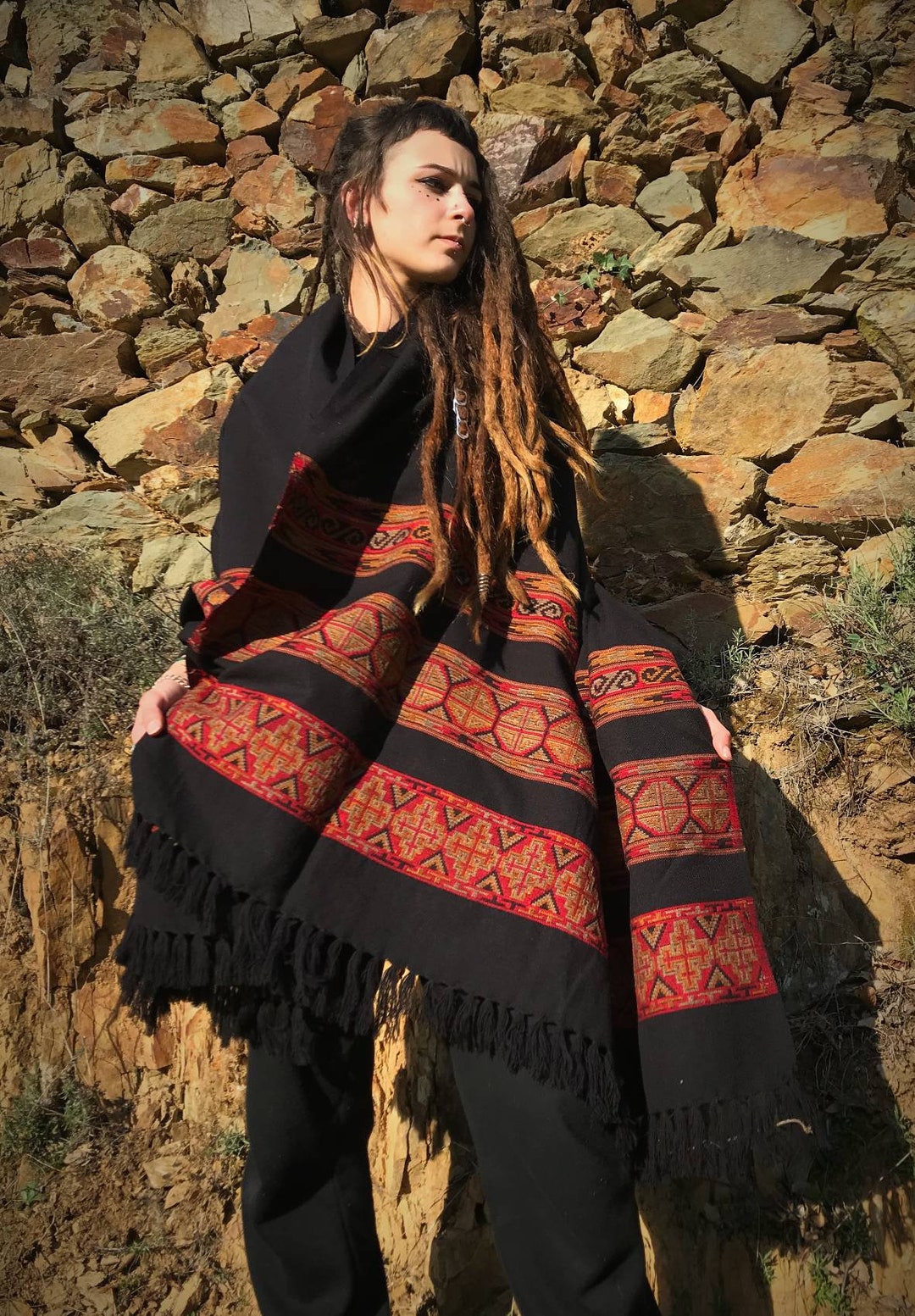 tribal print shawl