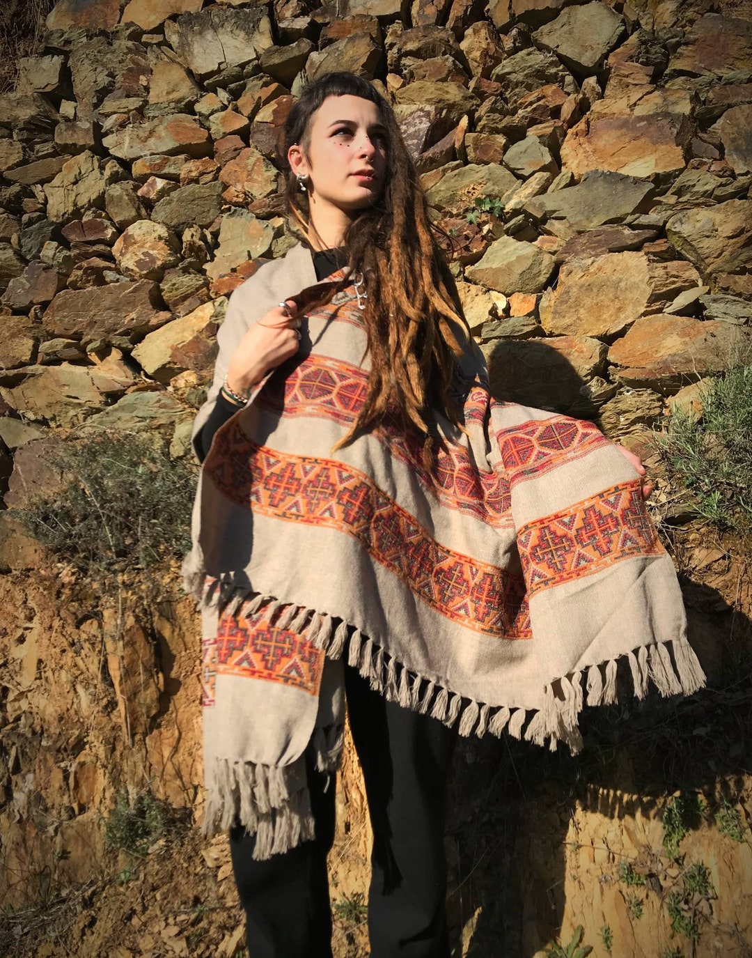 tribal print shawl