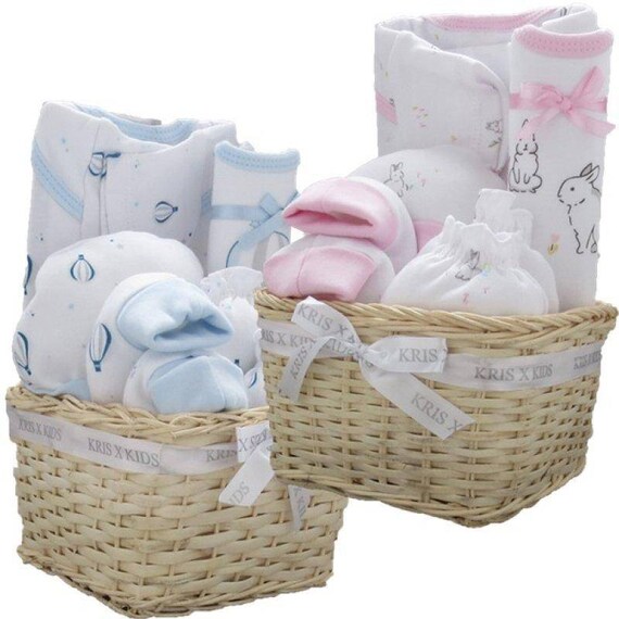 Luxury Wicker Basket Baby Gift Hamper Customized 03 Months 6 Etsy UK