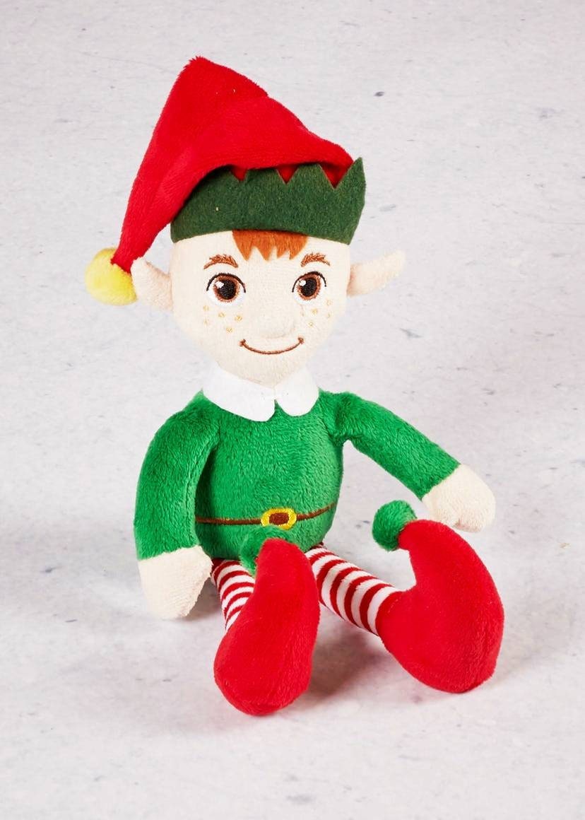 Dangly Elf sit on the shelf beanie green Christmas soft toy | Etsy
