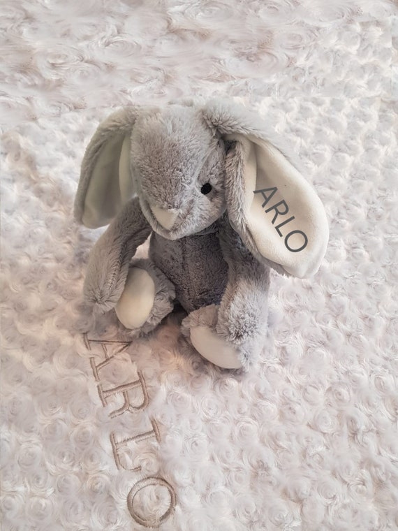 grey bunny plush
