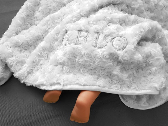 personalised fluffy baby blankets