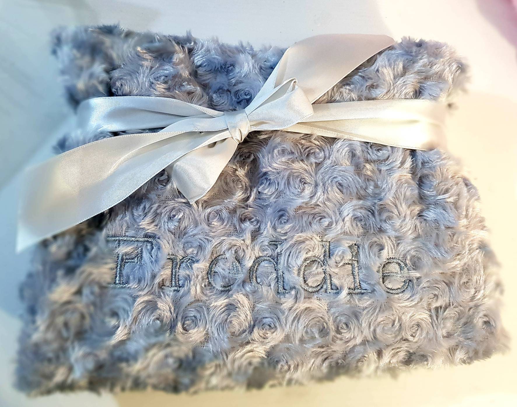 Personalised baby blanket Luxurious Rose Bud Fur baby Girl Etsy