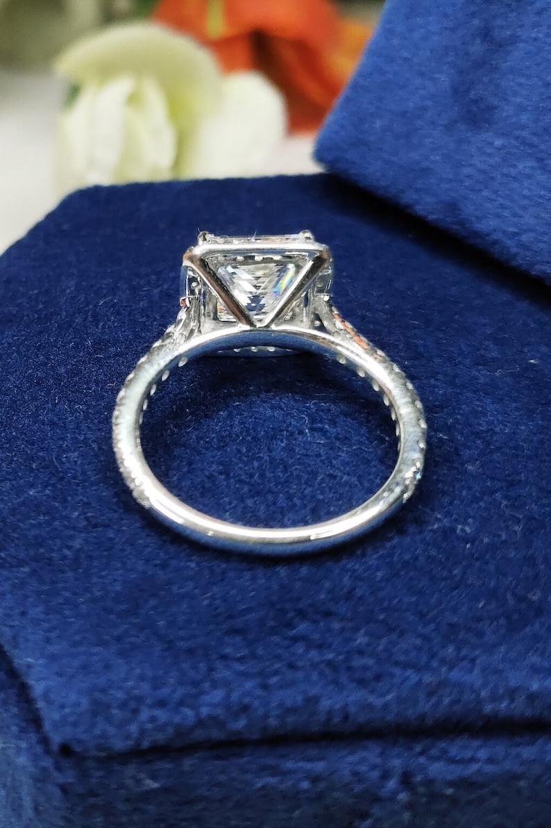 1.5 CT Princess Cut Engagement Ring Surprise Gift for Her Etsy