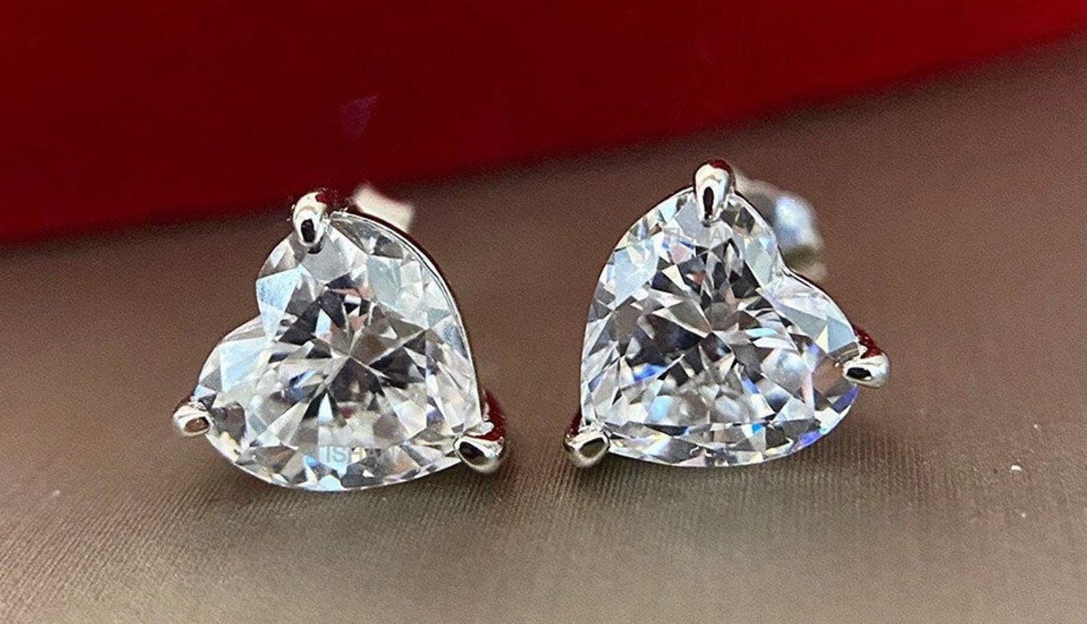 Classic CZ Heart Diamond Earring Design Top Diamond Fabulous Etsy