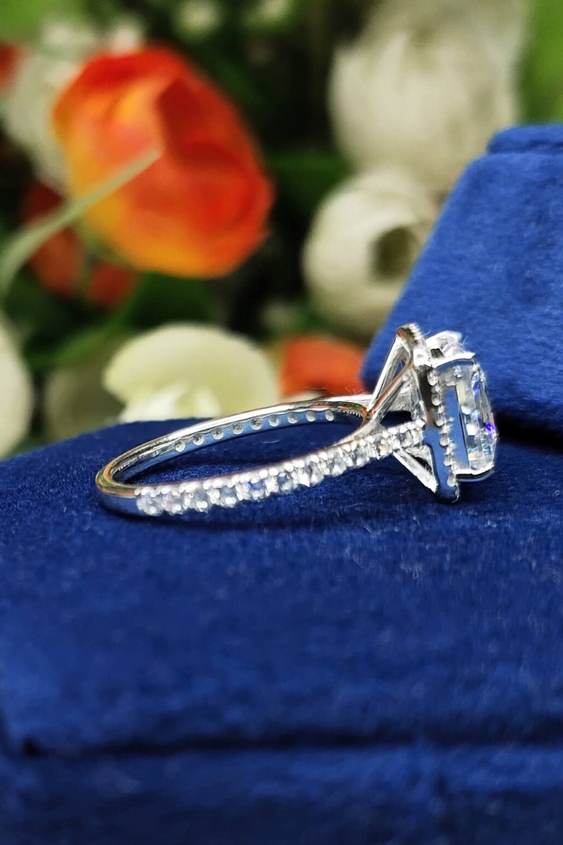 1.5 CT Princess Cut Engagement Ring Surprise Gift for Her Etsy