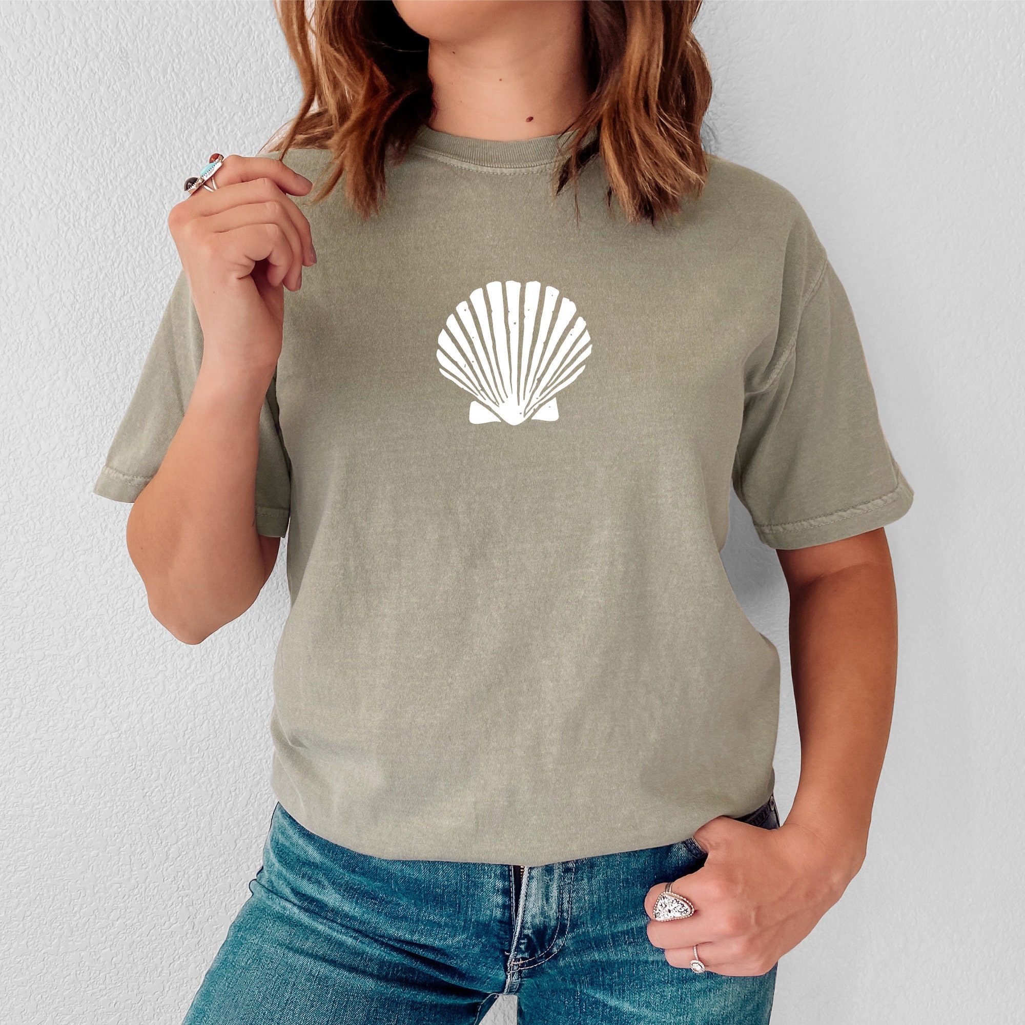 Scallop Shell Shirt Comfort Colors Tshirt Tropical Beach Etsy