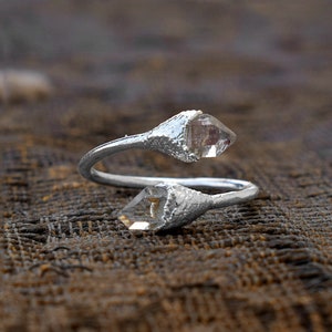 Natural Herkimer Diamond 925 Sterling Silver Ring \ Wholesale Jewelry \ Silver Jewelry \ Healing Crystal \ Ring For Women \ Gift For Her