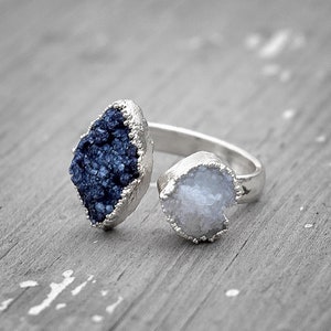 Natural Multi Stone Silver Rings | Gemstone Ring | Handmade Ring | 925 Sterling Silver | Statement Ring | Rings For Women | Adjustable Ring