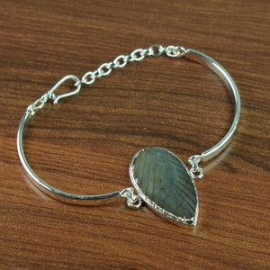Labradorite Adjustable Bracelet | Mom Gifts | Birthday Gift | Bridesmaid Jewelry