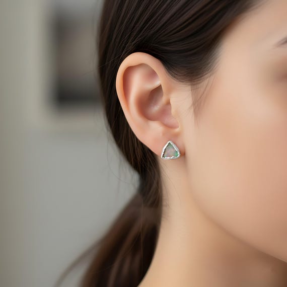 Handmade Opal Ring • Silver Plated Brass • Dainty Opal Jewelry • Adjustable Ring Size • Minimalist Opal Ring for Women • Gift for Her