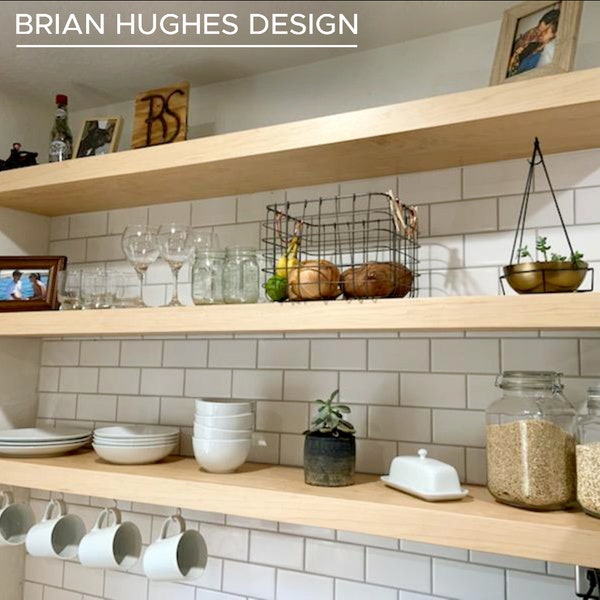 Floating shelves | Custom sizing | Strong shelves | Steel Bracket | Hand crafted | Hardware Included | Contemporary Design