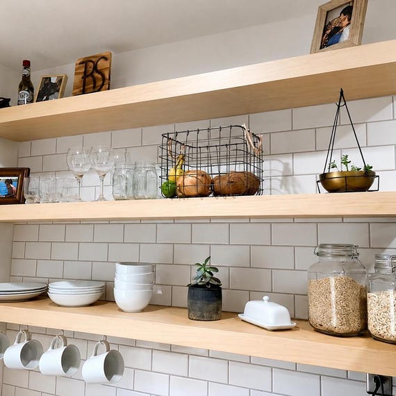 Floating shelves | Custom sizing | Strong shelves | Steel Bracket | Hand crafted | Hardware Included | Contemporary Design