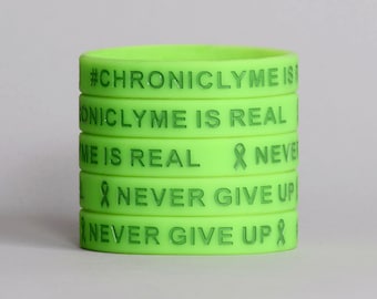 Pulseras de concientización sobre la enfermedad de Lyme crónica (paquete de 5)