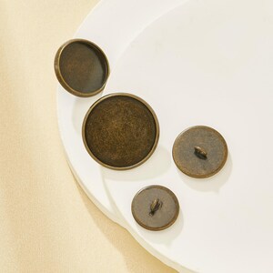 10 imágenes de biseles redondos para botones DIY, 10 mm, 12 mm, 14 mm, 18 mm, resina, estilo vintage, bronce, latón, suministros de ropa DIY personalizados 1568014