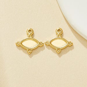 4x8MM Keepsake Breast Milk Resin Stainless Steel Marquise Bezel Pendant Settings With Loops,Vintage Styles Oval ,DIY Pendant Blank 1421283