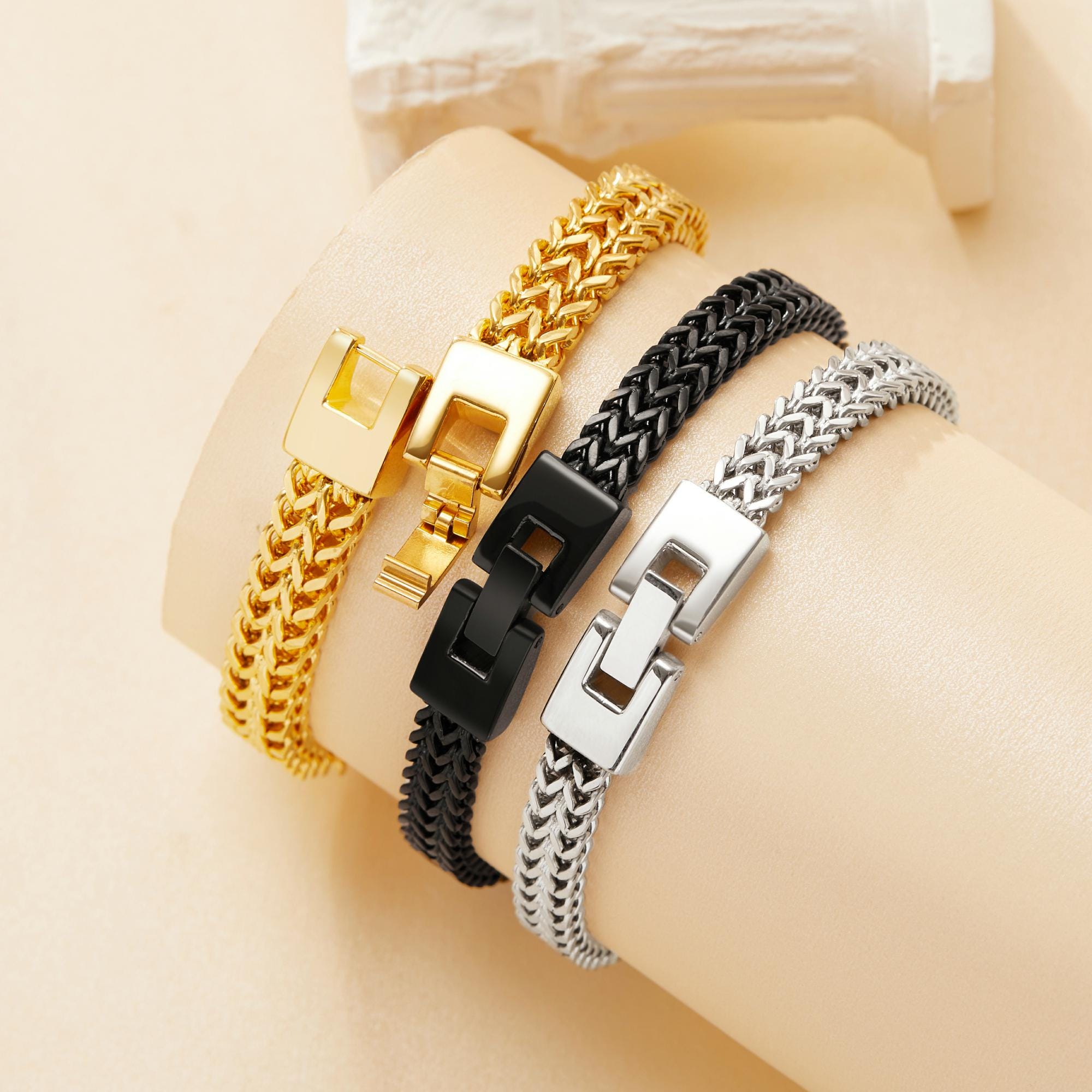 Retro Vintage Stainless Steel Chain Bracelet,men