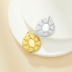 6 x 8 MM Lünette Größe Andenken Brustmilch Harz Oval Anhänger Charm Einstellungen, Gold Silber Edelstahl Charm Lieferungen, DIY Anhänger Rohling 1431399