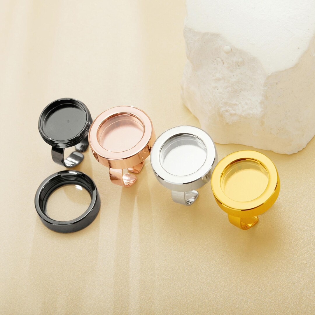 Compact Ring Frame Simple Round Bezel Glass Photo Frame Stainless Steel Custom Ring,rose ...