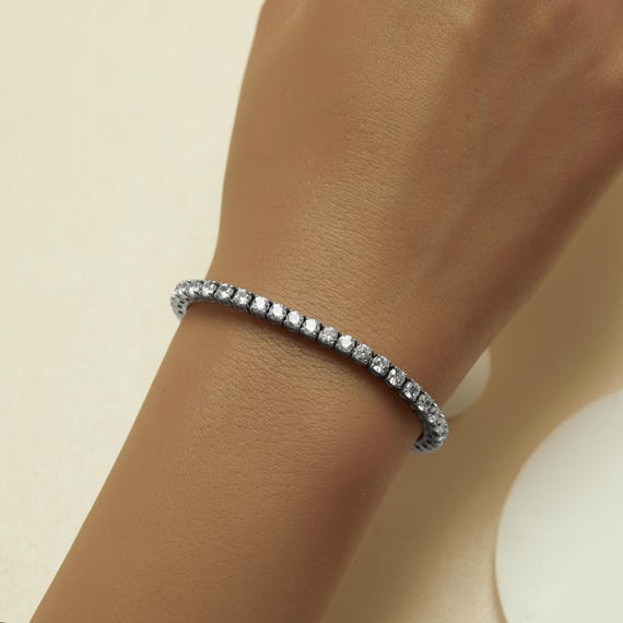 3MM Stainless Steel Tennis Bracelet,adjustable Stainless